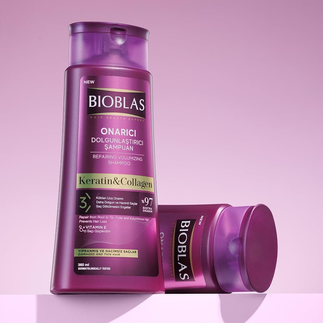 شامپو BIOBLAS کلاژن و کراتین ضد ریزش ترمیمکننده و حجمدهنده مدل B19 360 ml شامپو BIOBLAS کلاژن و کراتین ضد ریزش ترمیمکننده و حجمدهنده مدل B19 360 ml