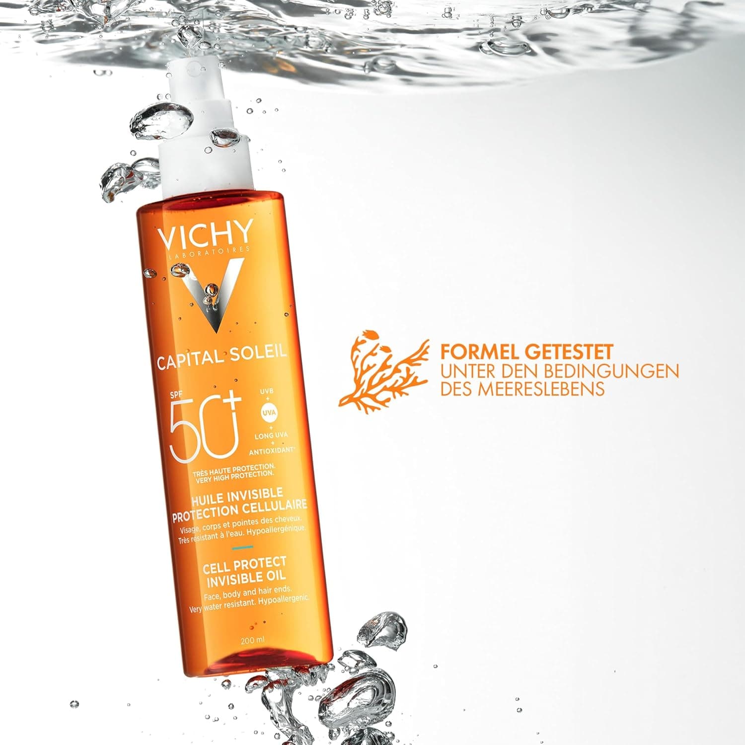 روغن ضدآفتاب VICHY Capital Soleil Cell Protect SPF 50 200 ml روغن ضدآفتاب VICHY Capital Soleil Cell Protect SPF 50 200 ml