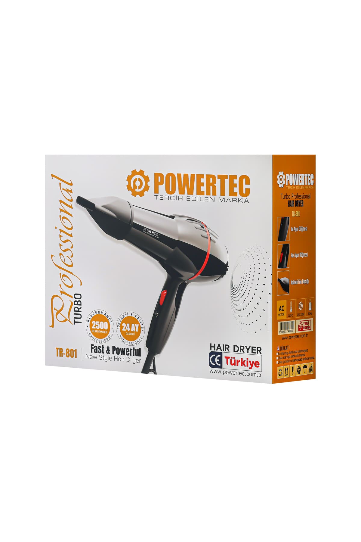 سشوار حرفهای Powertec مشکی مدل Tr-801 سشوار حرفهای Powertec مشکی مدل Tr-801