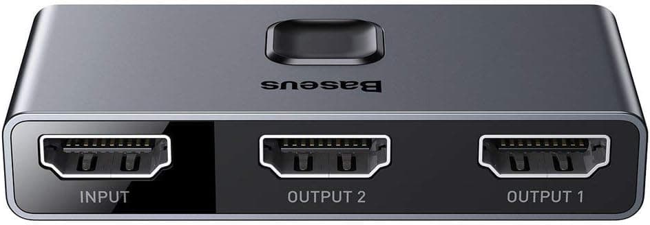 آداپتور هاب HDMI پسرانه Baseus Matrix 2 in 1 خاکستری تیره 4K 60Hz سفری آداپتور هاب HDMI پسرانه Baseus Matrix 2 in 1 خاکستری تیره 4K 60Hz سفری