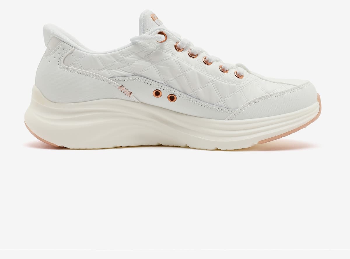 کفش ورزشی زنانه Skechers CONTOUR FOAM سفید صورتی طلایی مدل 150413 WTRG کفش ورزشی زنانه Skechers CONTOUR FOAM سفید صورتی طلایی مدل 150413 WTRG
