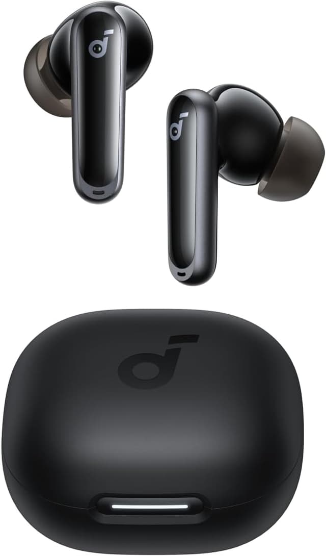 هدفون بلوتوثی توگوشی Anker Soundcore با حذف نویز تطبیقی، محفظه شارژ و پایه گوشی دوکاره، IPX5، شارژ بیسیم، مشکی مدل A3955 هدفون بلوتوثی توگوشی Anker Soundcore با حذف نویز تطبیقی، محفظه شارژ و پایه گوشی دوکاره، IPX5، شارژ بیسیم، مشکی مدل A3955