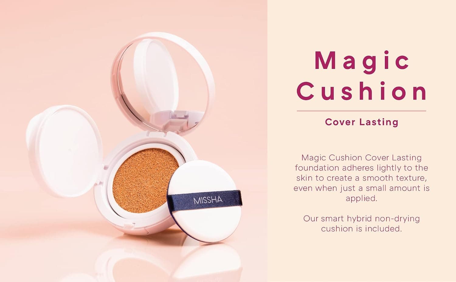 کوشن Missha Magic Cushion Cover ماندگار SPF50+/PA+++ مدل No.23 کوشن Missha Magic Cushion Cover ماندگار SPF50+/PA+++ مدل No.23