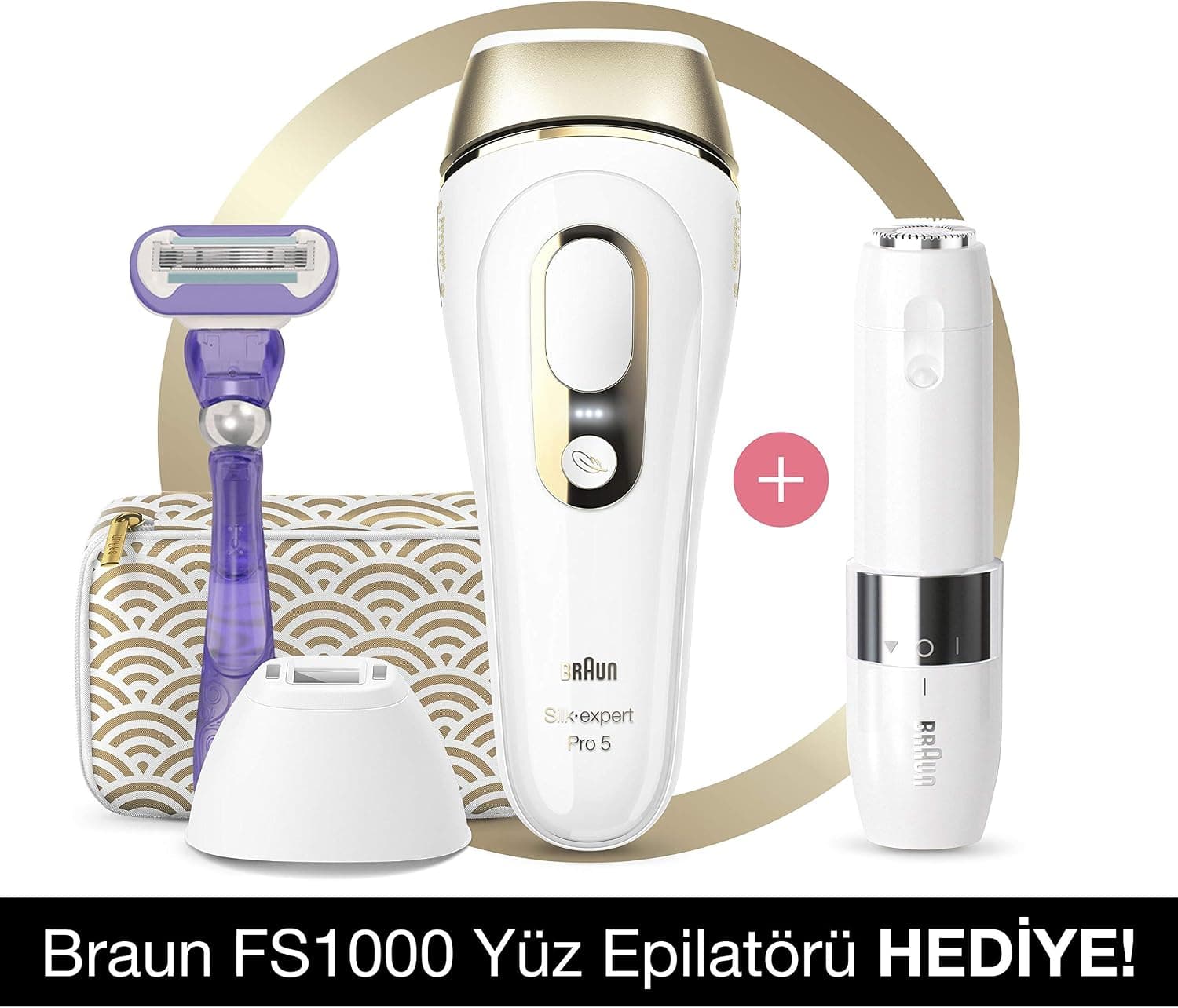 دستگاه IPL خانگی Braun Silk·expert Pro 5 مدل PL5221 با کیف و 2 هد دستگاه IPL خانگی Braun Silk·expert Pro 5 مدل PL5221 با کیف و 2 هد