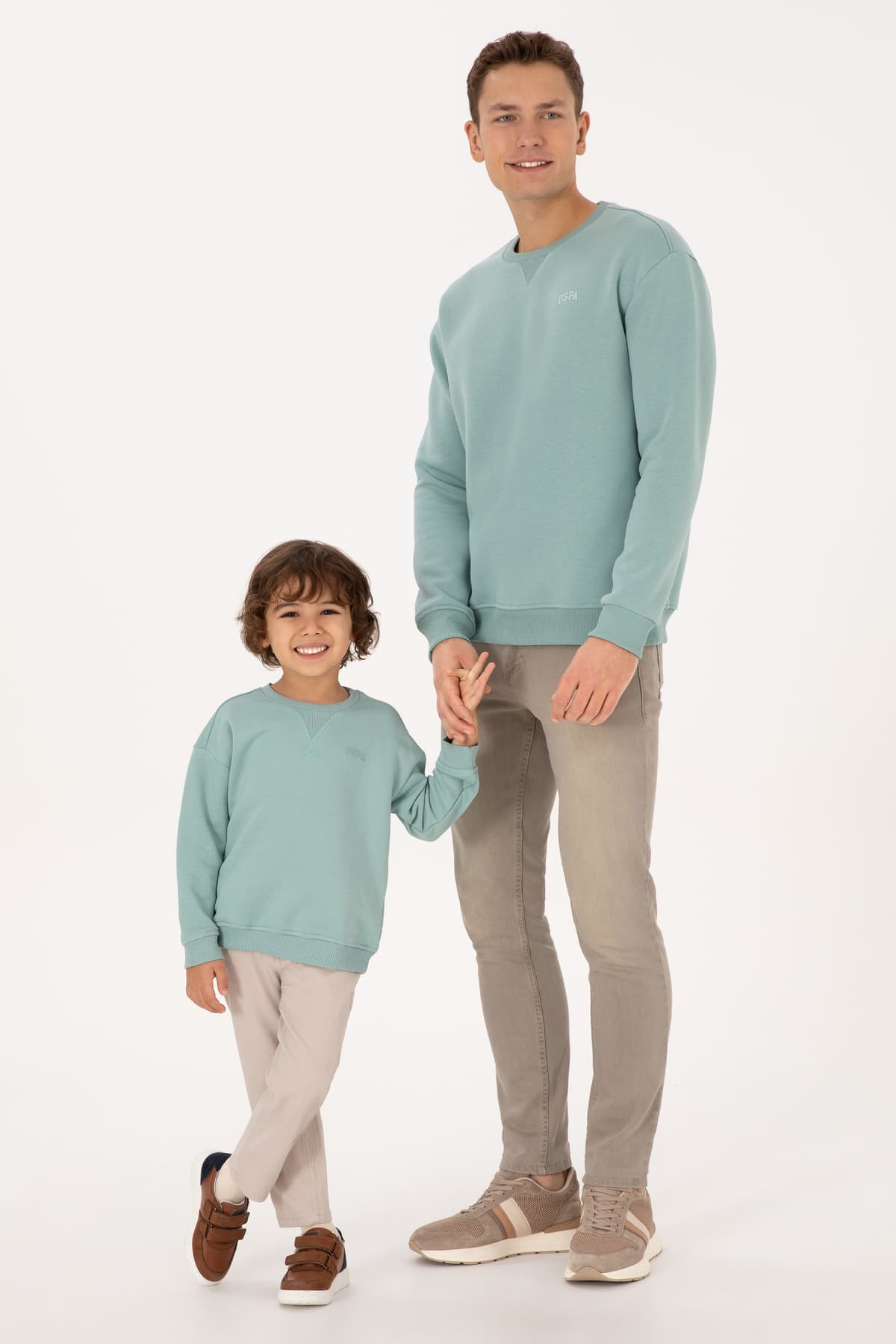 سوئیشرت مردانه U.S. Polo Assn. فیت راحت یقه گرد شاردونه نعنایی بیسیک مدل 50313757-VR090 سوئیشرت مردانه U.S. Polo Assn. فیت راحت یقه گرد شاردونه نعنایی بیسیک مدل 50313757-VR090