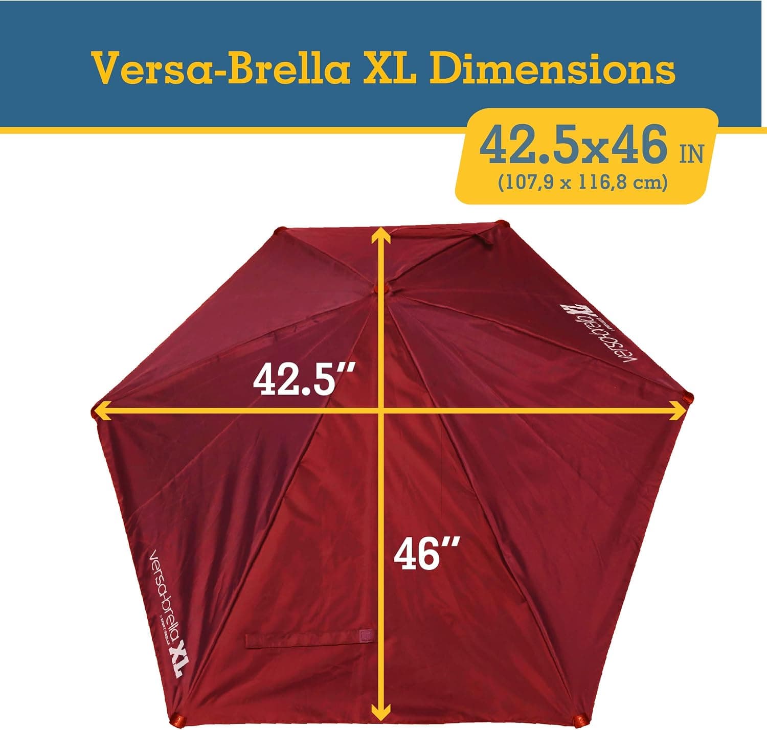 چتر قابل تنظیم Sport-Brella Versa-Brella با SPF 50+ و گیره یونیورسال XL قرمز آجر نسوز چتر قابل تنظیم Sport-Brella Versa-Brella با SPF 50+ و گیره یونیورسال XL قرمز آجر نسوز