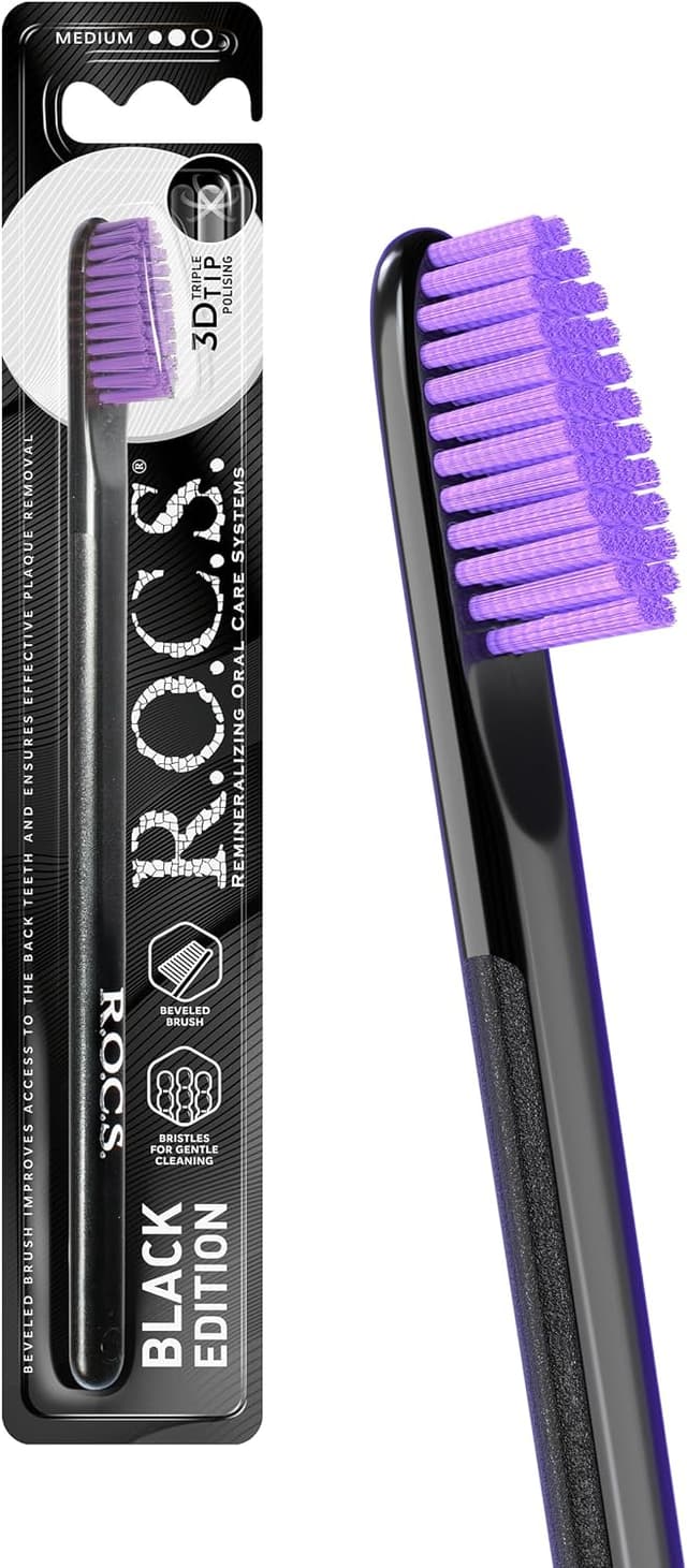 مسواک R.O.C.S. Black Edition رنگبندی متنوع 1 عدد مسواک R.O.C.S. Black Edition رنگبندی متنوع 1 عدد