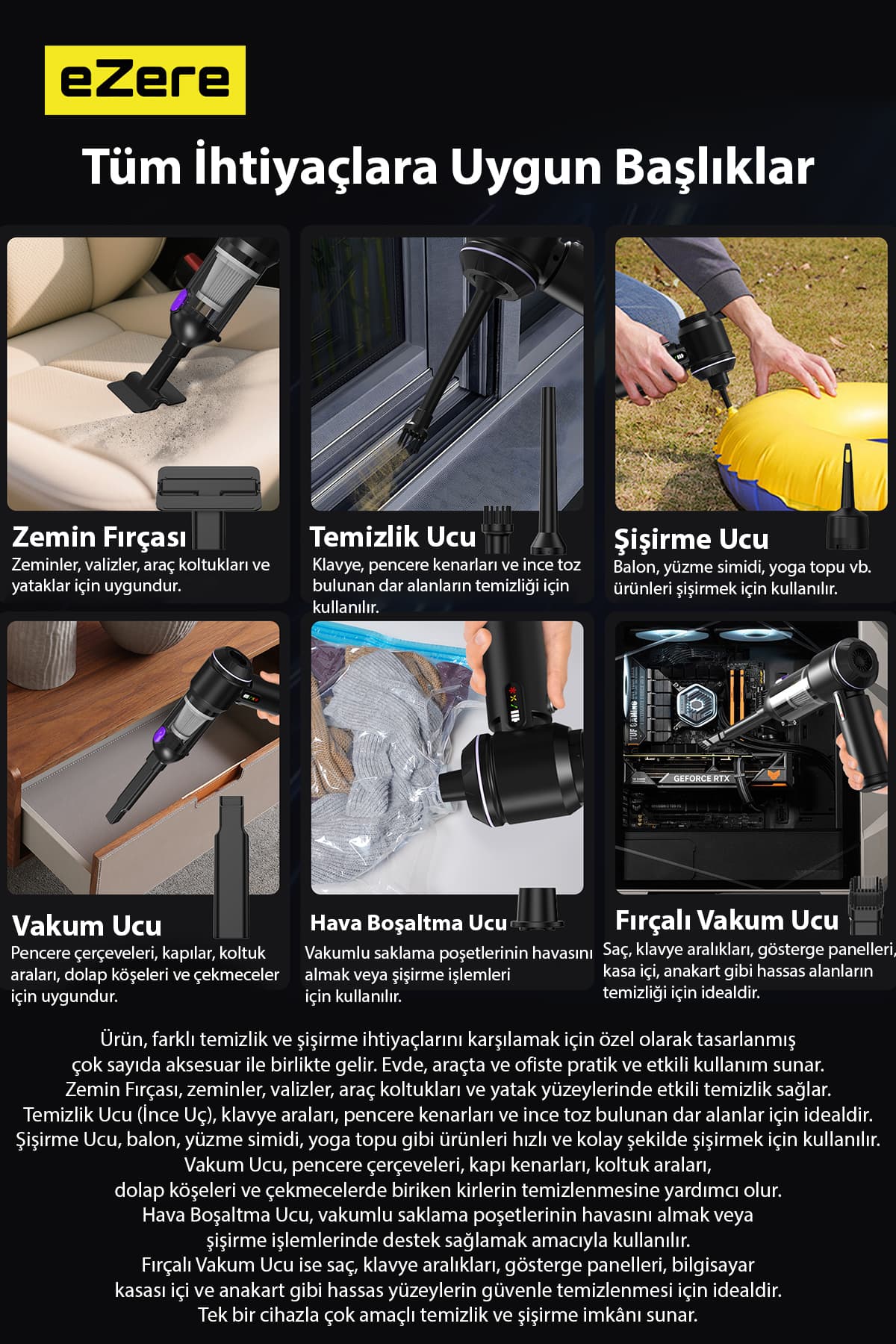 جاروبرقی کوچک بیسیم خودرو EZERE Vacpro با مکش 22000pa و نمایشگر دیجیتال جاروبرقی کوچک بیسیم خودرو EZERE Vacpro با مکش 22000pa و نمایشگر دیجیتال