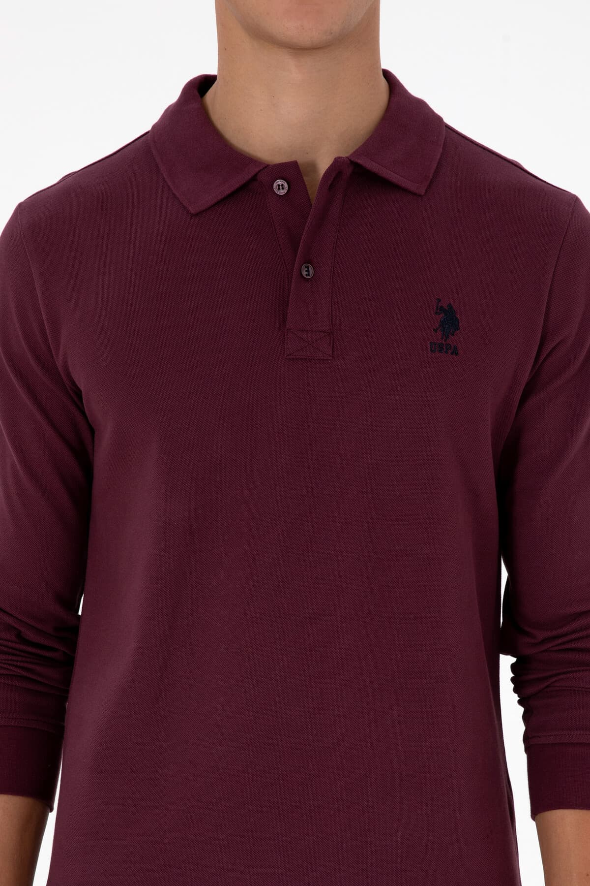 سوئیشرت مردانه U.S. Polo Assn. فیت معمولی یقه پولو بوردو تیره مدل 50307757-VR177 سوئیشرت مردانه U.S. Polo Assn. فیت معمولی یقه پولو بوردو تیره مدل 50307757-VR177
