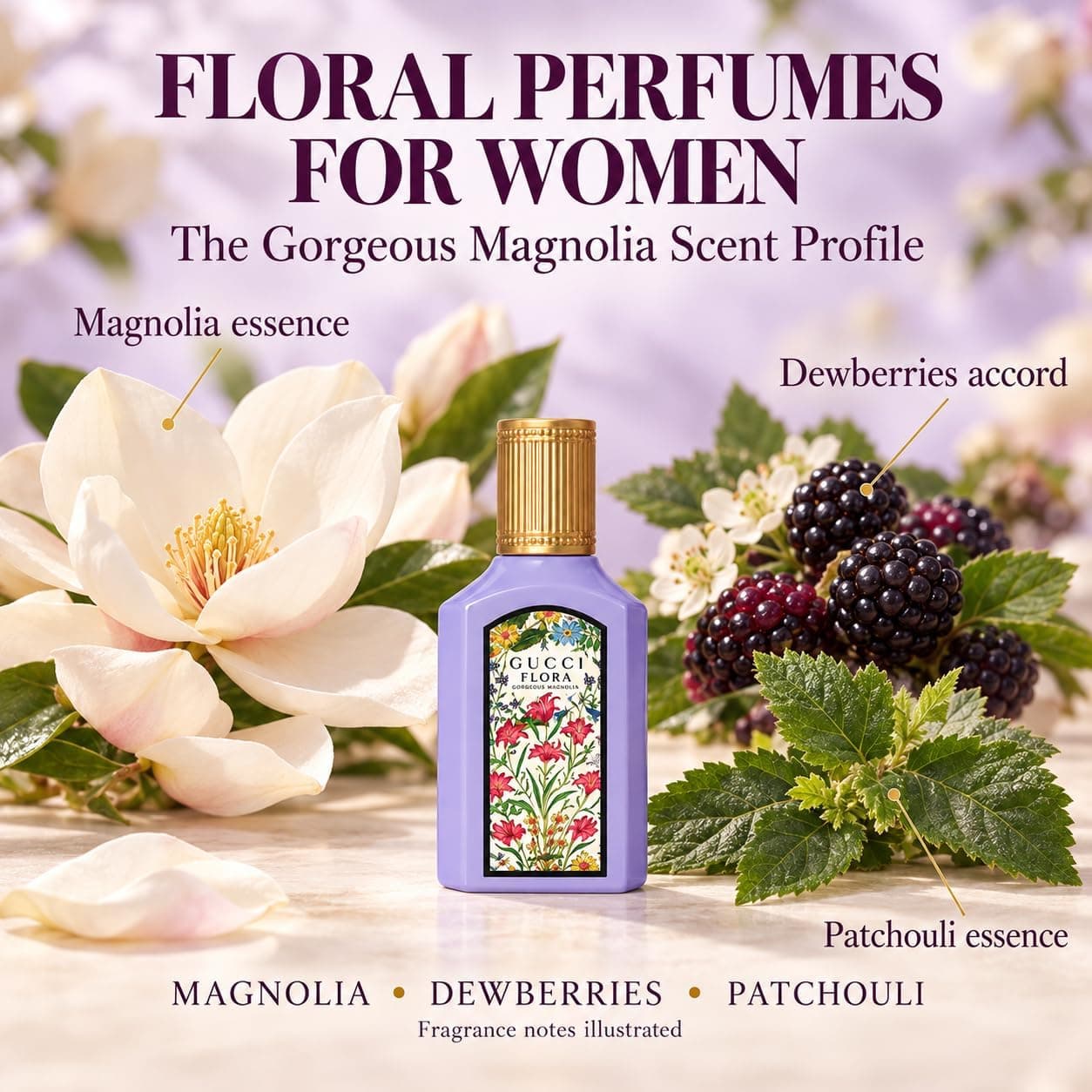 عطر زنانه Gucci EDP Flora Gorgeous Magnolia 5 ML عطر زنانه Gucci EDP Flora Gorgeous Magnolia 5 ML