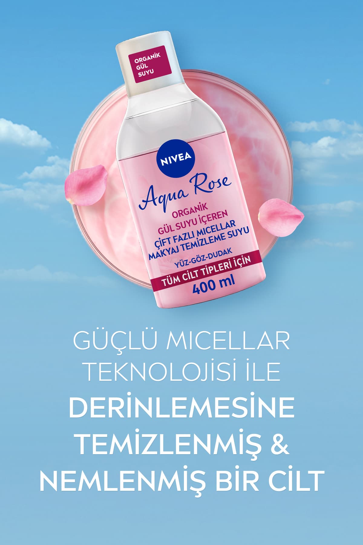 ست آب میسلار پاککننده آرایش دو فازی و تونر مرطوبکننده NIVEA Aqua Rose، 400ml و 200ml، پنبه هدیه ست آب میسلار پاککننده آرایش دو فازی و تونر مرطوبکننده NIVEA Aqua Rose، 400ml و 200ml، پنبه هدیه