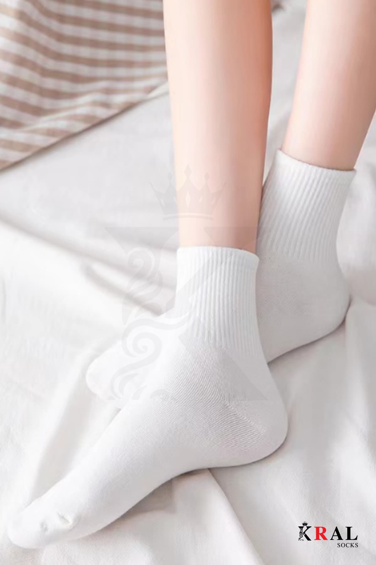 جوراب تنیس یونیسکس KRAL SOCKS پنبهای سفید 12 جفت جوراب تنیس یونیسکس KRAL SOCKS پنبهای سفید 12 جفت