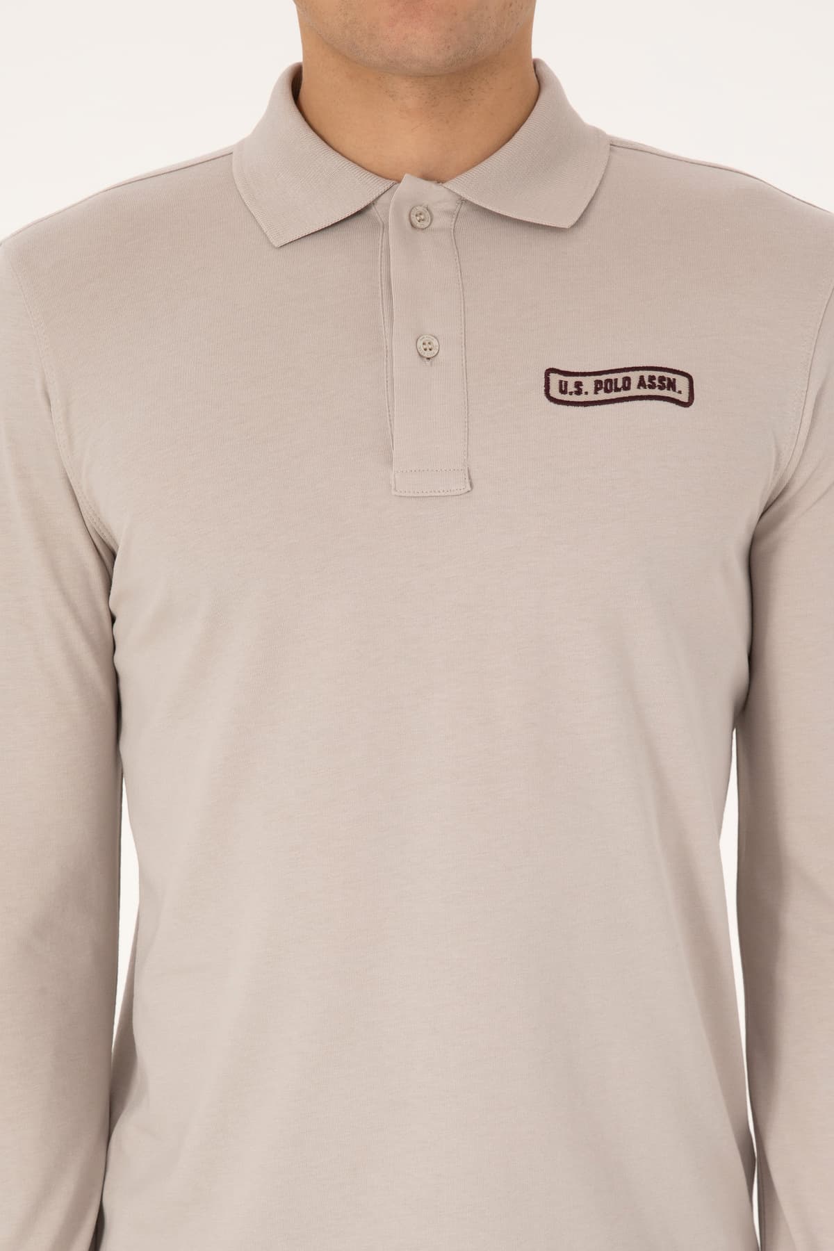 سوئیشرت مردانه U.S. Polo Assn. فیت معمولی یقه پولو رنگ سنگی مدل 50315454-VR049 سوئیشرت مردانه U.S. Polo Assn. فیت معمولی یقه پولو رنگ سنگی مدل 50315454-VR049