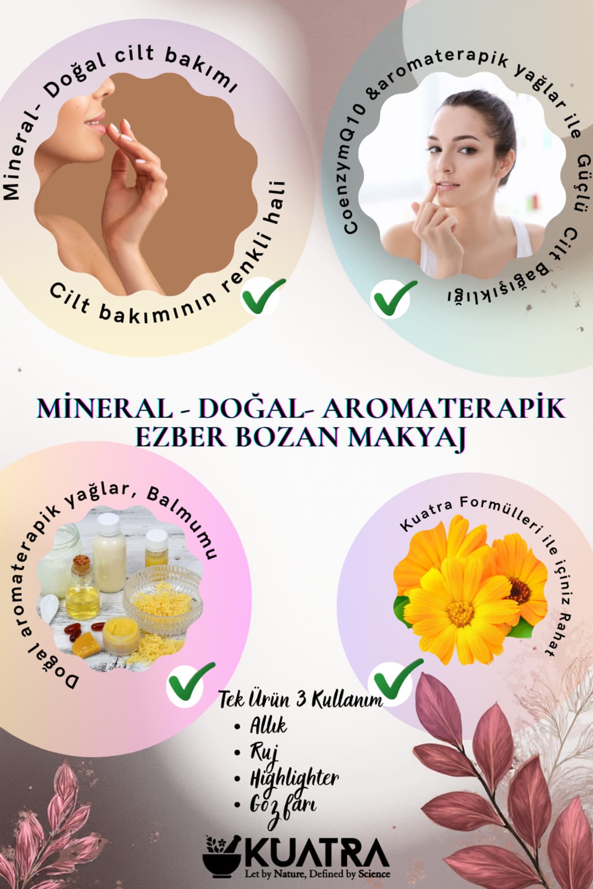 هایلایتر، رژگونه و رژلب Kuatra Calendula Glow هلویی هایلایتر، رژگونه و رژلب Kuatra Calendula Glow هلویی