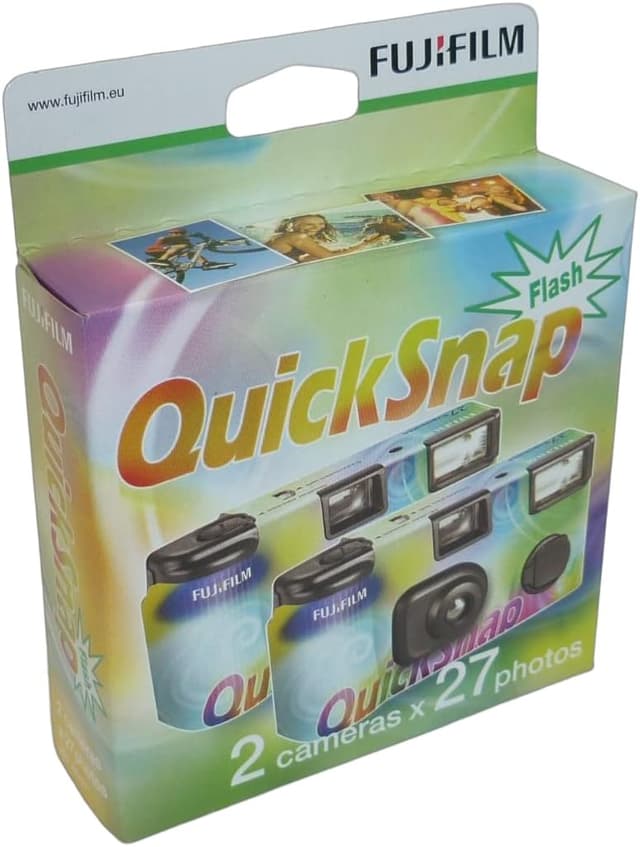 دوربین یکبارمصرف Instax Fujifilm QuickSnap Flash 27 ISO 400 بسته 2تایی مدل 7130786 دوربین یکبارمصرف Instax Fujifilm QuickSnap Flash 27 ISO 400 بسته 2تایی مدل 7130786