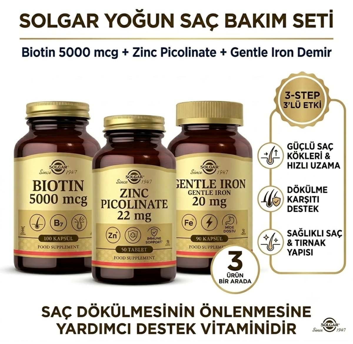 مکمل تقویت مو و ناخن Solgar Biotin 100 + روی 100 + آهن 90 کپسول مکمل تقویت مو و ناخن Solgar Biotin 100 + روی 100 + آهن 90 کپسول