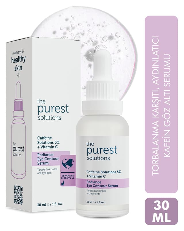 سرم دور چشم کافئین The Purest Solutions ضد پف و روشنکننده 30 ml حاوی CAFFEİNE 5% VİTAMİN C سرم دور چشم کافئین The Purest Solutions ضد پف و روشنکننده 30 ml حاوی CAFFEİNE 5% VİTAMİN C