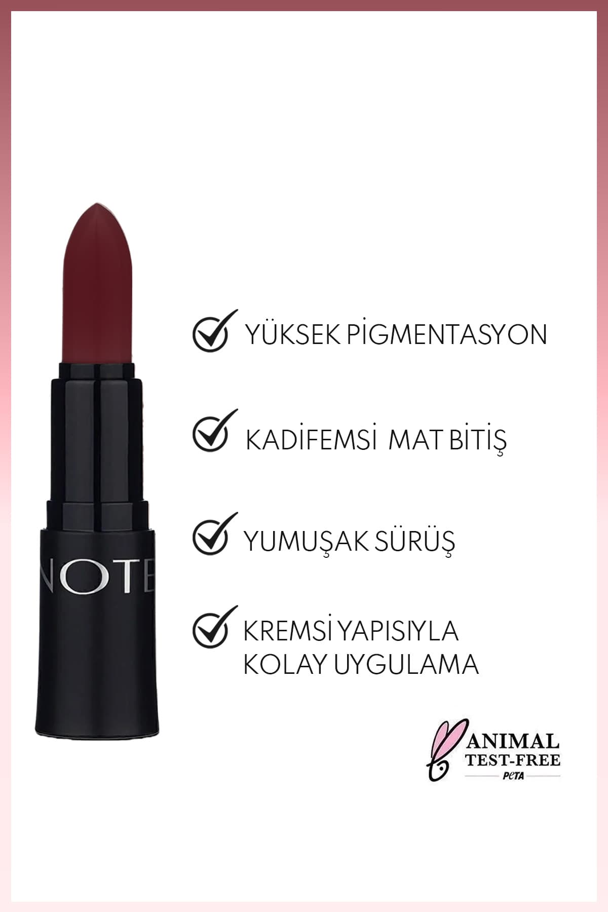 رژ لب Note Cosmetics Mattemoist مات بوردو مدل 304 Spring رژ لب Note Cosmetics Mattemoist مات بوردو مدل 304 Spring