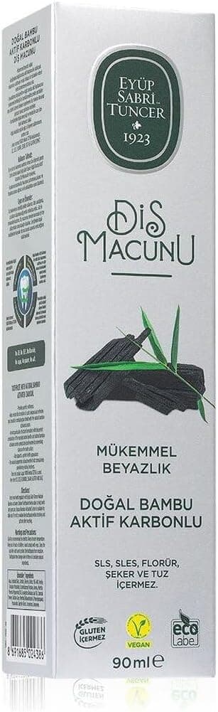 خمیردندان Eyup Sabri Tuncer با زغال بامبو طبیعی 90ml خمیردندان Eyup Sabri Tuncer با زغال بامبو طبیعی 90ml