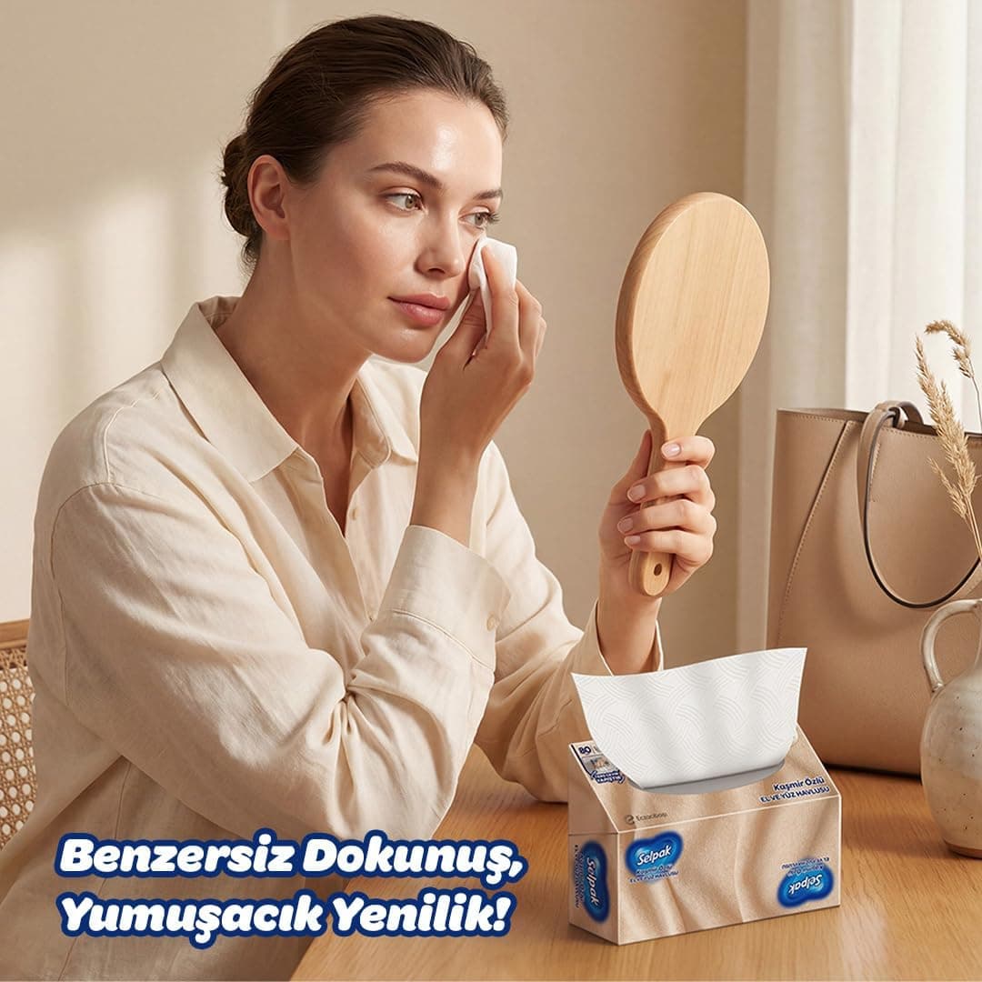 دستمال حولهای دست و صورت کشمیر Selpak 80 برگ دستمال حولهای دست و صورت کشمیر Selpak 80 برگ