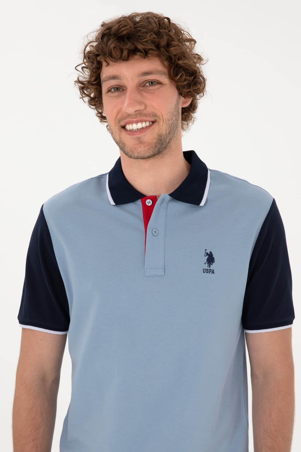 تیشرت مردانه U.S. Polo Assn. فیت معمولی یقه پولو آبی مدل 50306871-VR036 تیشرت مردانه U.S. Polo Assn. فیت معمولی یقه پولو آبی مدل 50306871-VR036