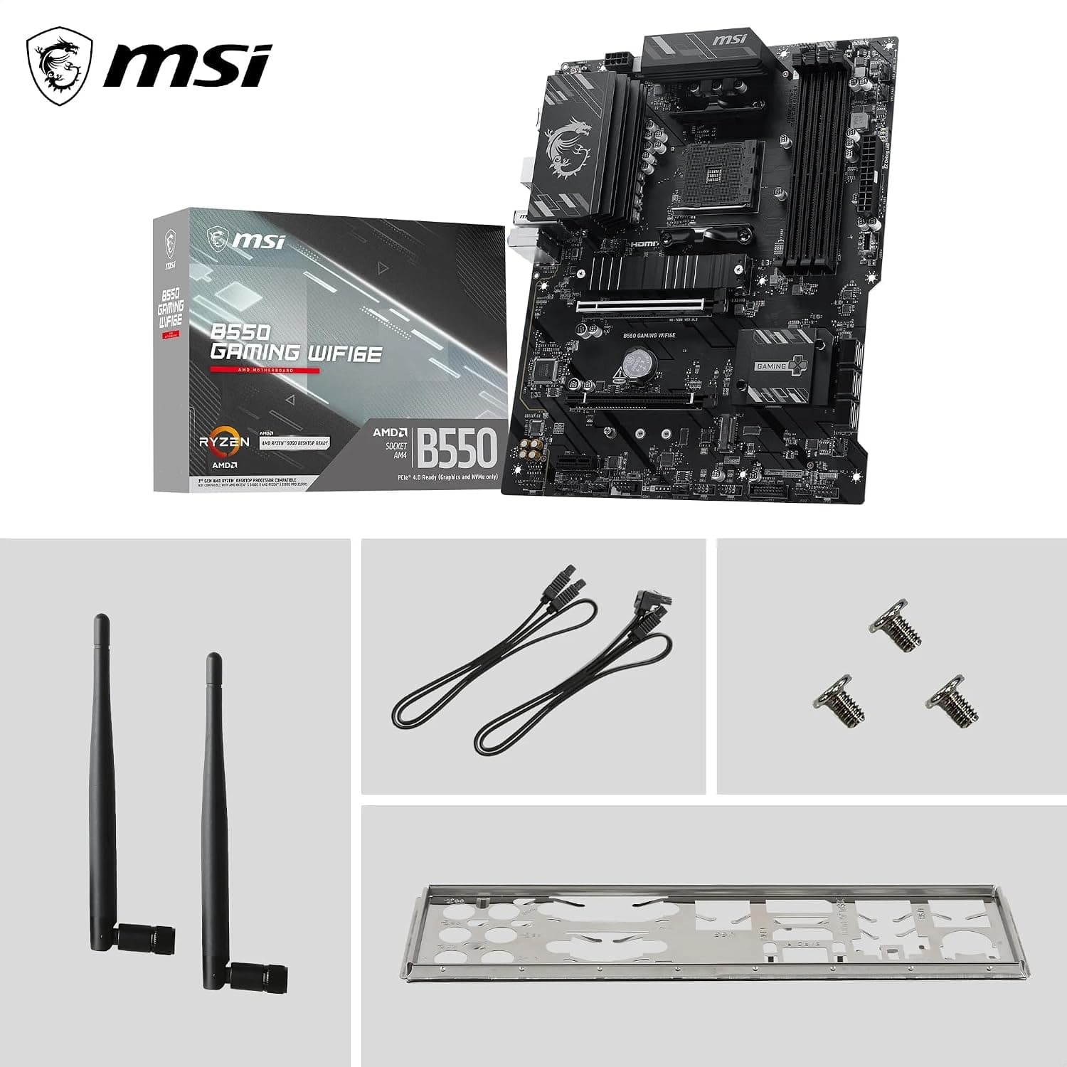 مادربرد MSI گیمینگ ATX سوکت AM4 مدل B550 WIFI6E مادربرد MSI گیمینگ ATX سوکت AM4 مدل B550 WIFI6E