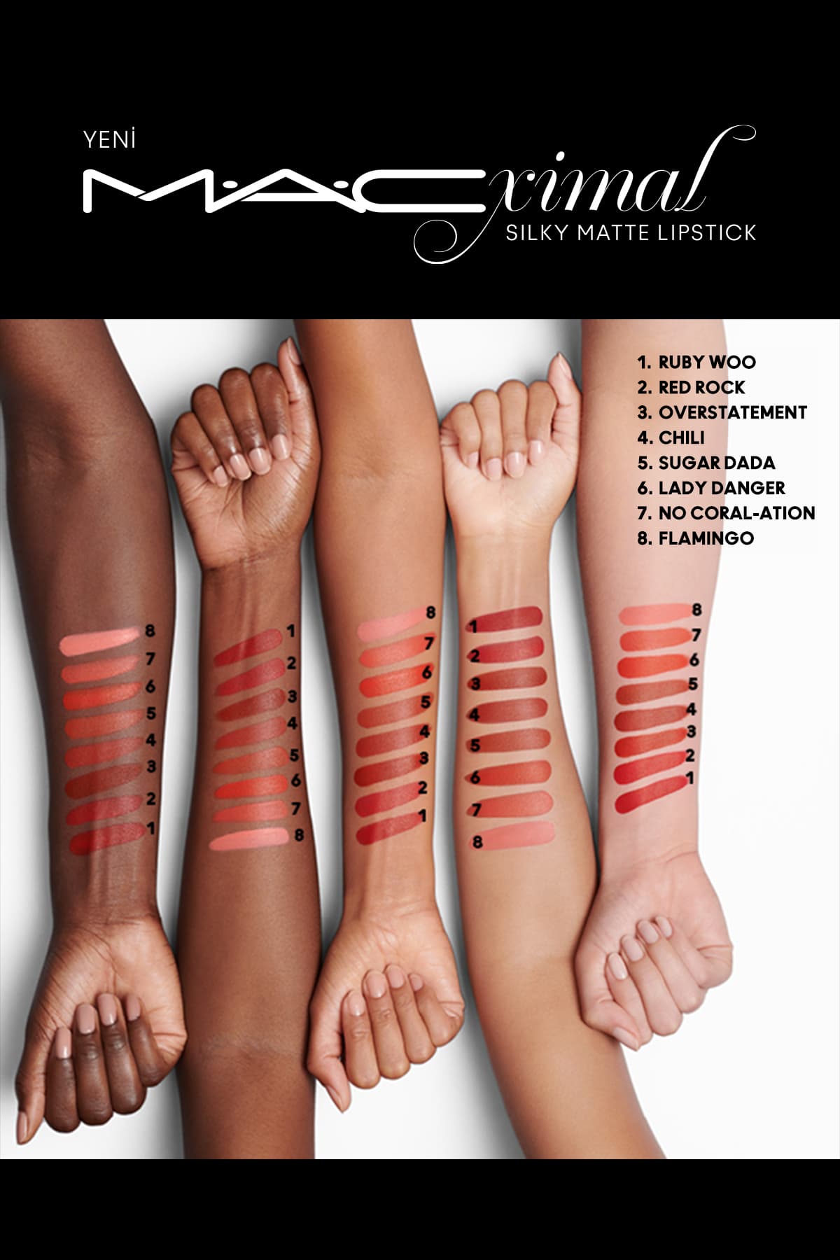 رژ لب Mac نمدهنده با رنگدهی بالا M·A·CXIMAL Silky Matte Ruby Woo رژ لب Mac نمدهنده با رنگدهی بالا M·A·CXIMAL Silky Matte Ruby Woo
