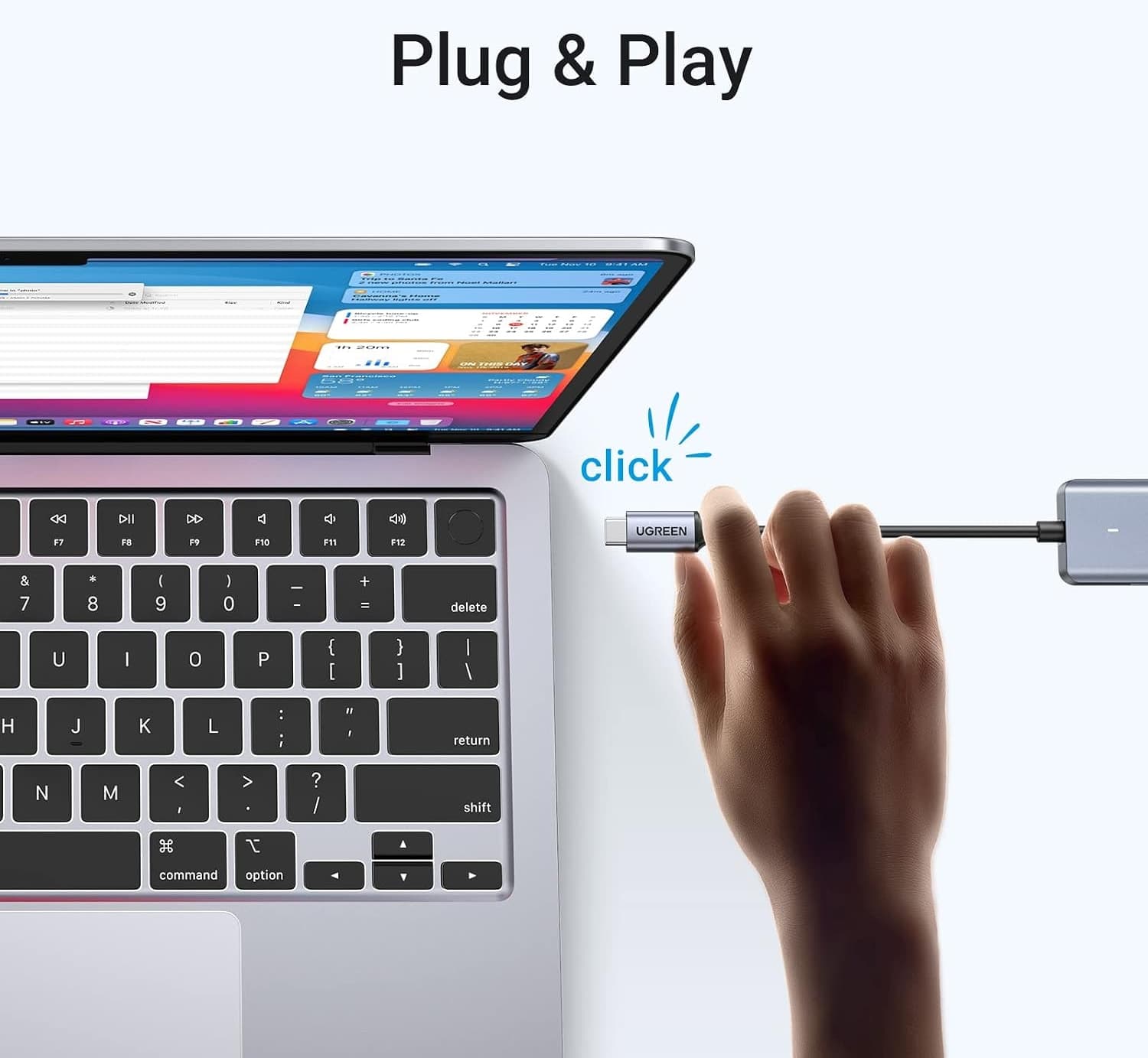 هاب USB C UGREEN با 4×USB 3.0 و پورتهای شارژ 5V/2.4A 15cm هاب USB C UGREEN با 4×USB 3.0 و پورتهای شارژ 5V/2.4A 15cm