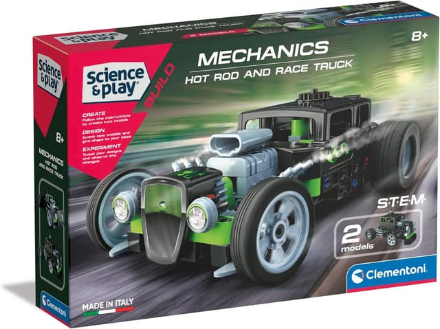 بازی و سرگرمی علمی Clementoni مدل Hot Rod and Race Truck بازی و سرگرمی علمی Clementoni مدل Hot Rod and Race Truck