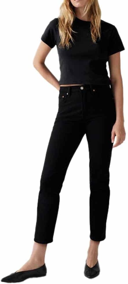 شلوار جین زنانه Levi's مدل 501 کراپ شلوار جین زنانه Levi's مدل 501 کراپ