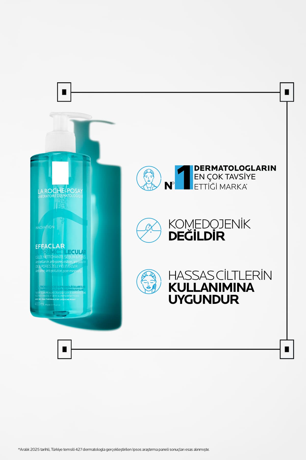 ژل شوینده صورت برای پوست مختلط و چرب La Roche Posay ضد منافذ Effaclar Supramolecular 400 ml ژل شوینده صورت برای پوست مختلط و چرب La Roche Posay ضد منافذ Effaclar Supramolecular 400 ml