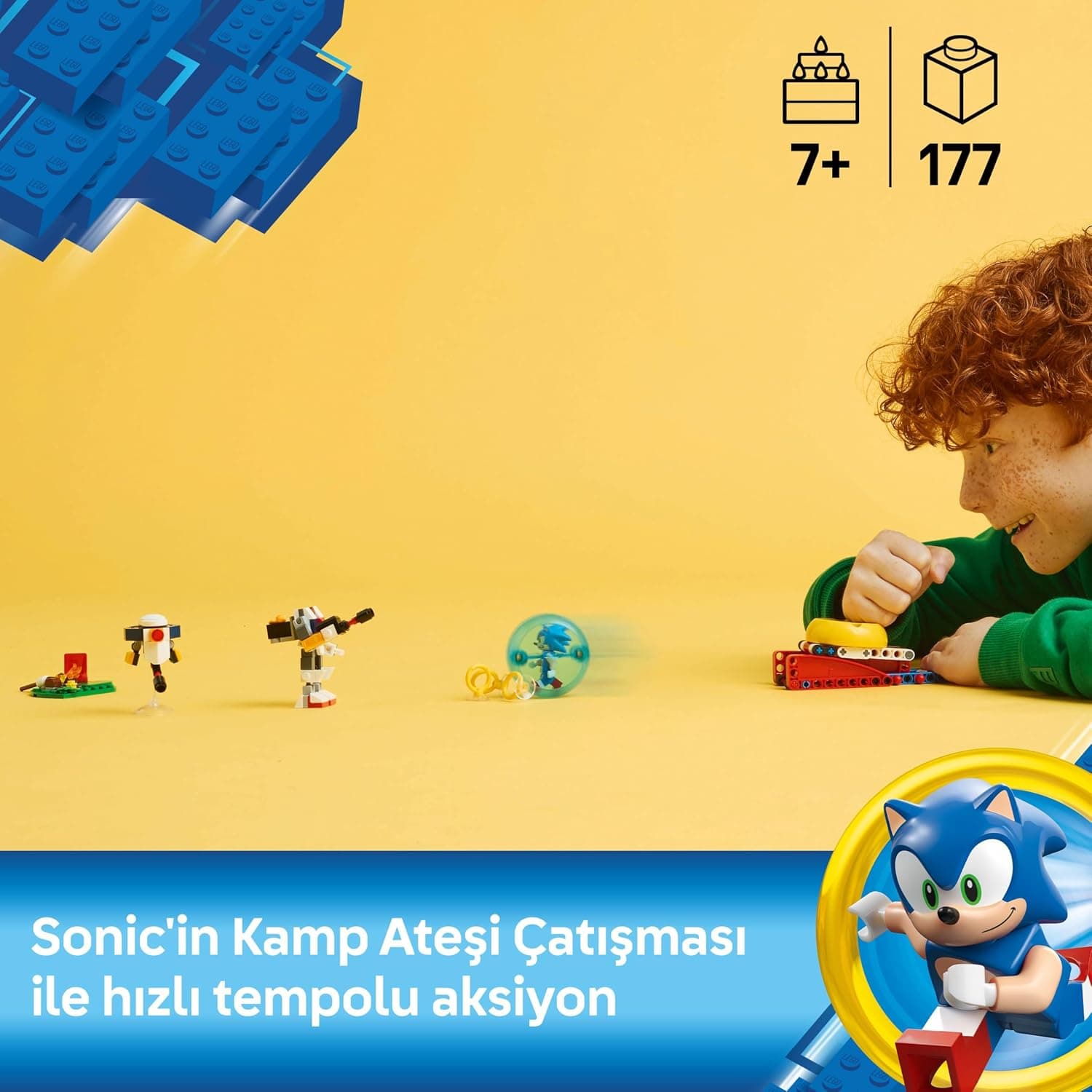 لگو Sonic The Hedgehog نبرد کنار آتش مدل 77001 لگو Sonic The Hedgehog نبرد کنار آتش مدل 77001