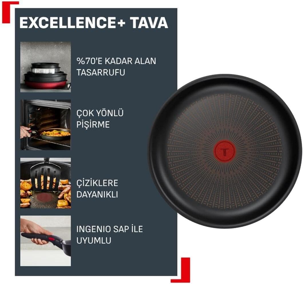 تابه Tefal Excellence+ Fusion Core 9X Mix سایز 28cm تابه Tefal Excellence+ Fusion Core 9X Mix سایز 28cm