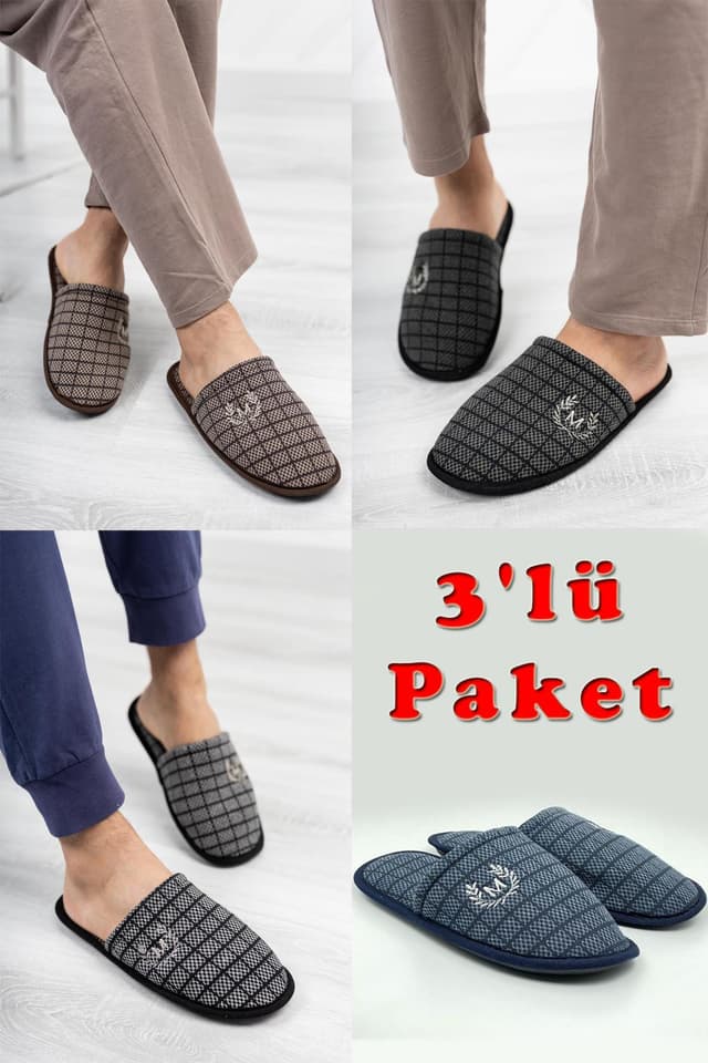 دمپایی خانگی مردانه طرحدار Moda Frato Modafrato بسته 3 عددی دمپایی خانگی مردانه طرحدار Moda Frato Modafrato بسته 3 عددی