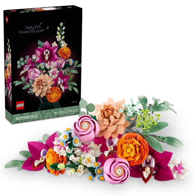 لگو 10342 Botanicals دسته گل صورتی با 749 قطعه لگو 10342 Botanicals دسته گل صورتی با 749 قطعه