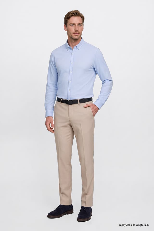 شلوار مردانه AC&Co Altınyıldız Classics بژ Slim Fit کلاسیک با جیب کناری شلوار مردانه AC&Co Altınyıldız Classics بژ Slim Fit کلاسیک با جیب کناری