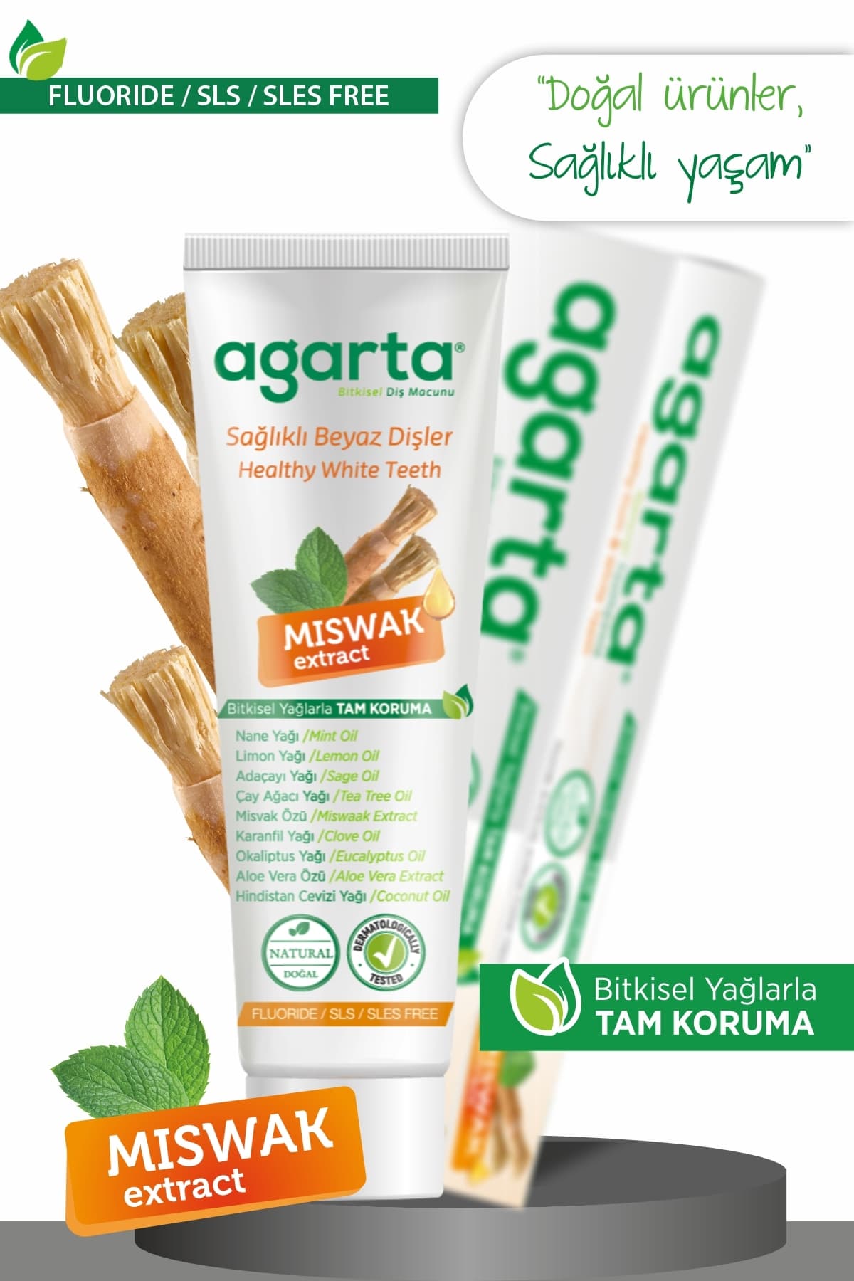 خمیردندان طبیعی حاوی عصاره مسواک Agarta 100 ml خمیردندان طبیعی حاوی عصاره مسواک Agarta 100 ml