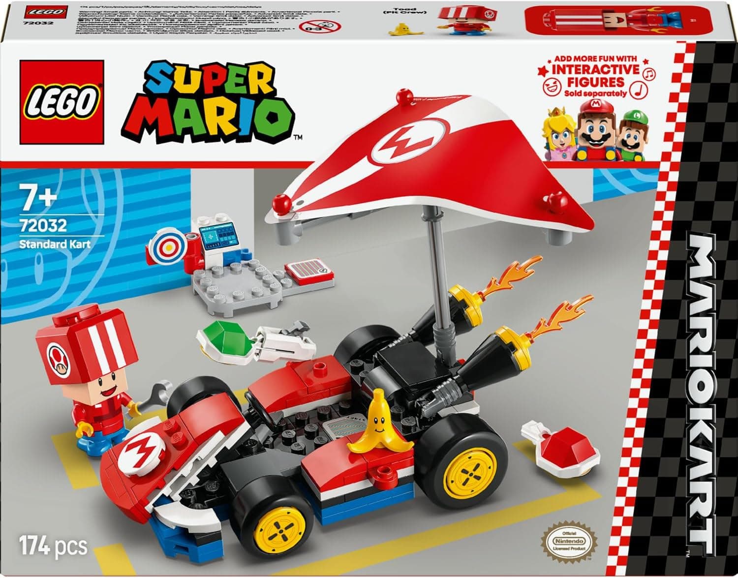 لگو Super Mario Mario Kart مدل 72032 با فیگور Toad لگو Super Mario Mario Kart مدل 72032 با فیگور Toad
