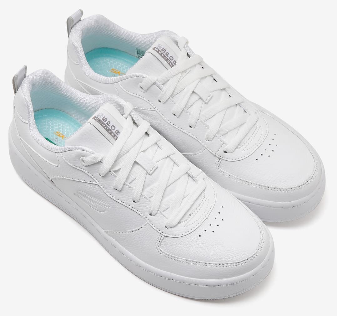 کفش اسنیکرز زنانه Skechers سفید Sport Court 92 Illustrious مدل 149763 کفش اسنیکرز زنانه Skechers سفید Sport Court 92 Illustrious مدل 149763