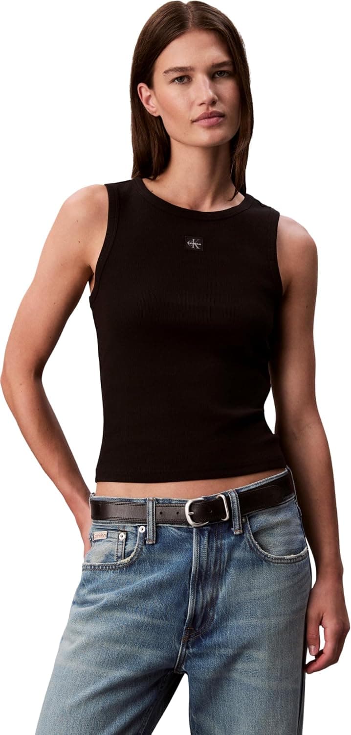 تیشرت زنانه Calvin Klein ریب نخی 2x2 تیشرت زنانه Calvin Klein ریب نخی 2x2