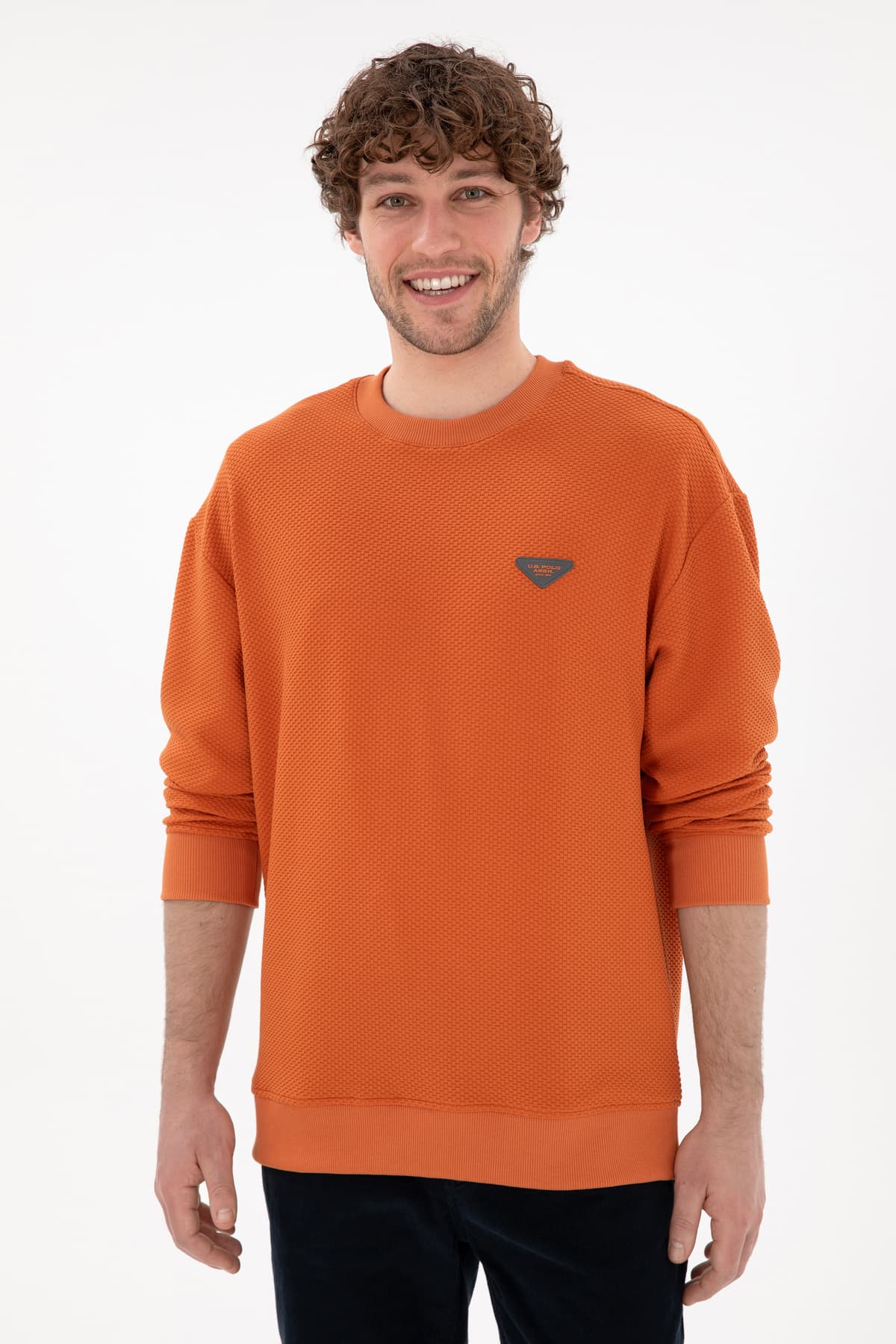 سوئیشرت مردانه U.S. Polo Assn. کامفورت فیت یقه گرد رنگ دارچینی مدل 50290777-VR191 سوئیشرت مردانه U.S. Polo Assn. کامفورت فیت یقه گرد رنگ دارچینی مدل 50290777-VR191