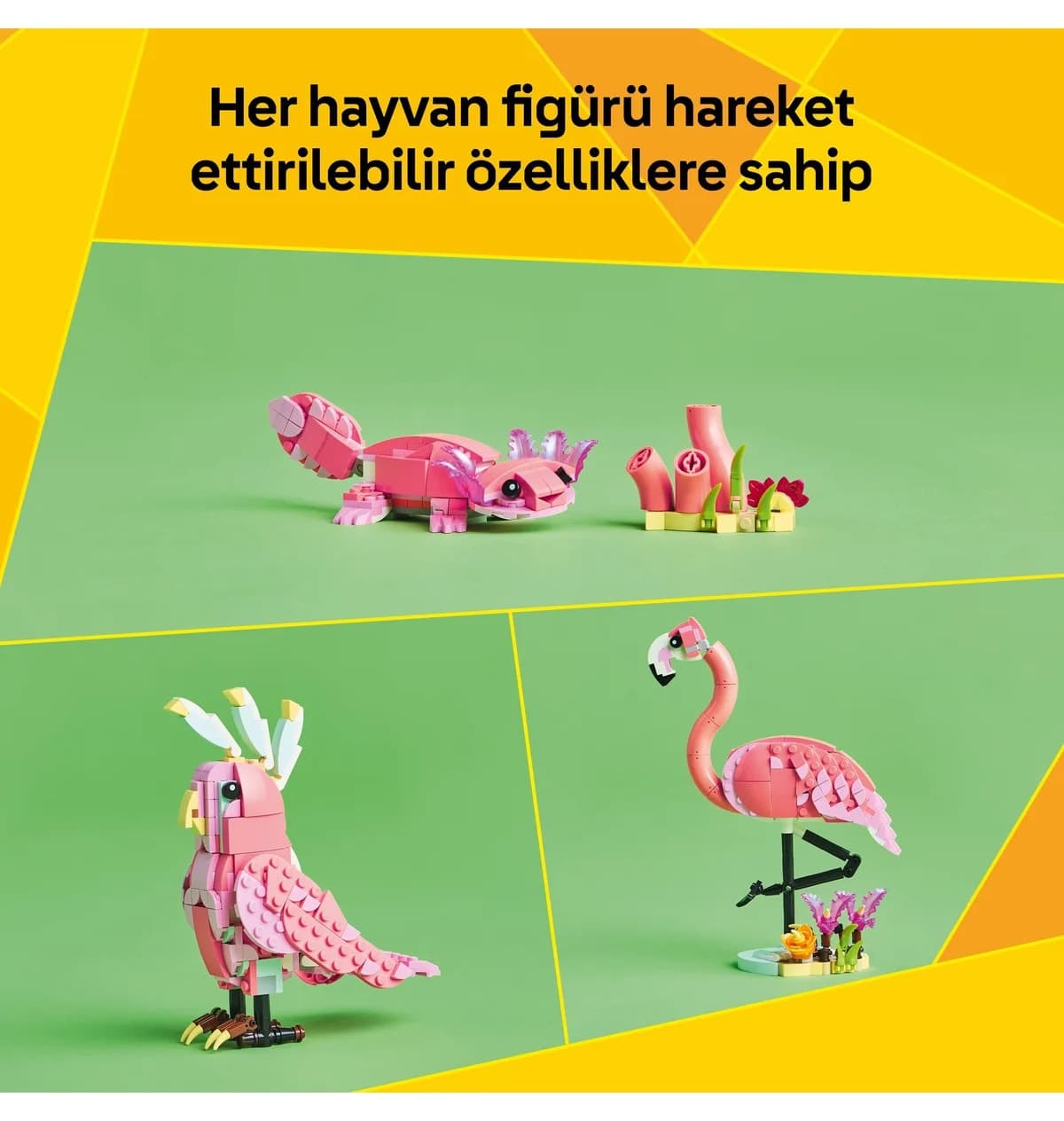 لگو Creator 3 در 1 حیوانات وحشی فلامینگوی صورتی مدل 31170 لگو Creator 3 در 1 حیوانات وحشی فلامینگوی صورتی مدل 31170