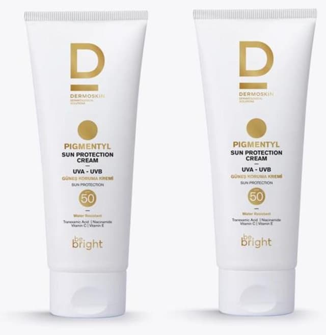 کرم ضد آفتاب Dermoskin Be Bright Pigmentyl SPF50+ بسته 2×75ml کرم ضد آفتاب Dermoskin Be Bright Pigmentyl SPF50+ بسته 2×75ml