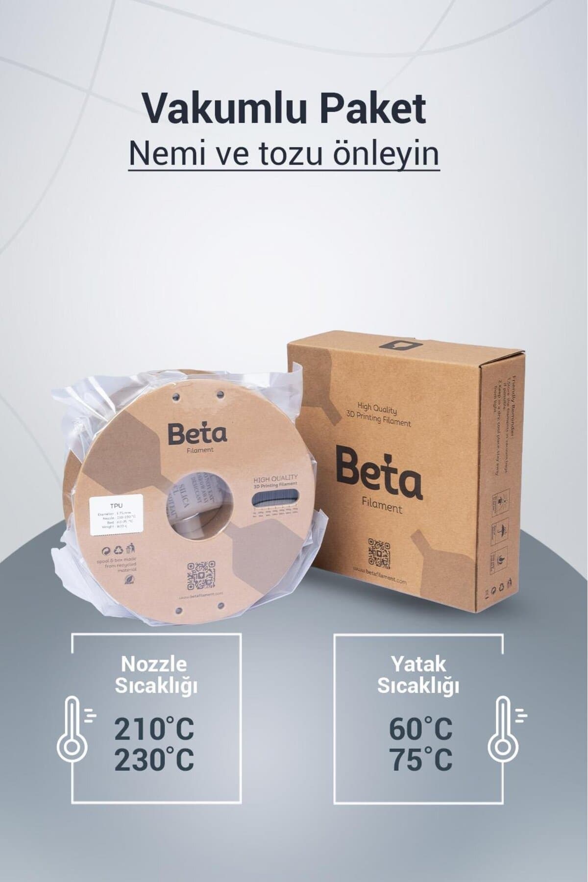 فیلامنت Beta Filament مدل TPU 95A مشکی فیلامنت Beta Filament مدل TPU 95A مشکی