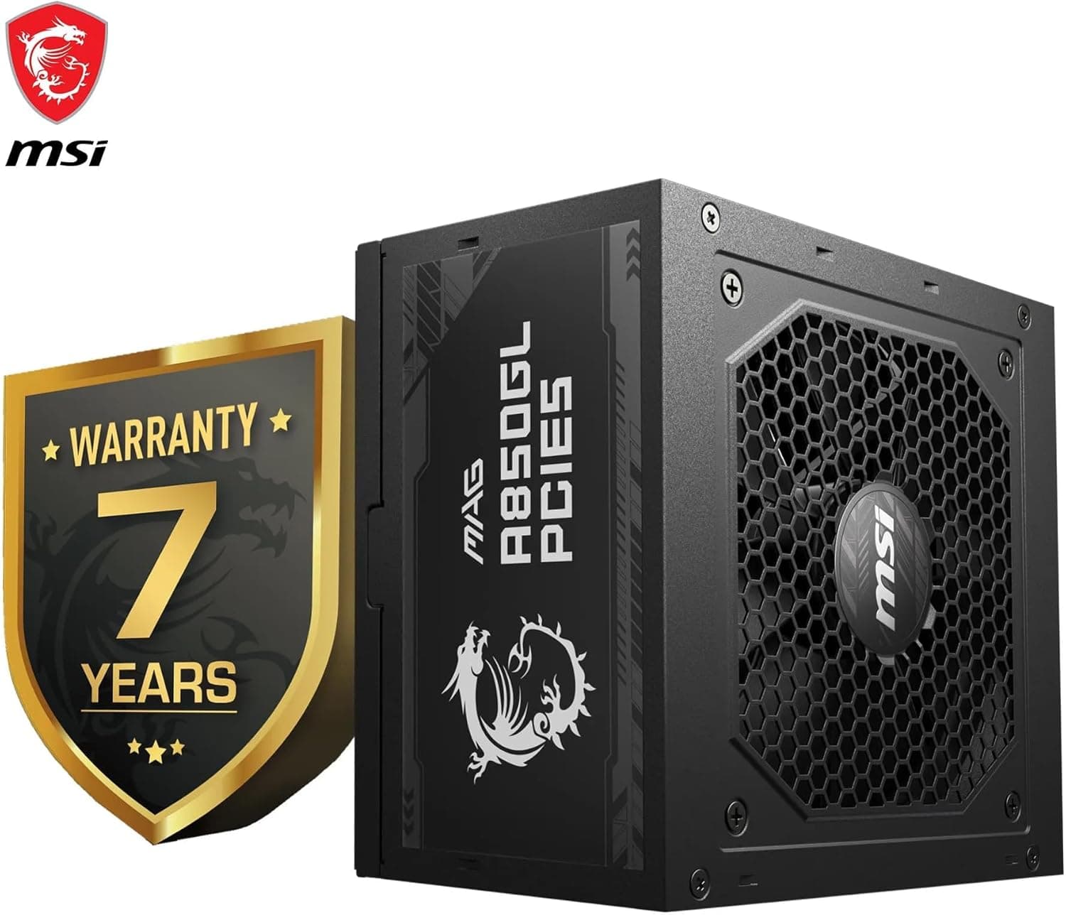 منبع تغذیه گیمینگ MSI تمامماژولار مشکی مدل MAG A850GL PCIe5 850W 80+ Gold منبع تغذیه گیمینگ MSI تمامماژولار مشکی مدل MAG A850GL PCIe5 850W 80+ Gold