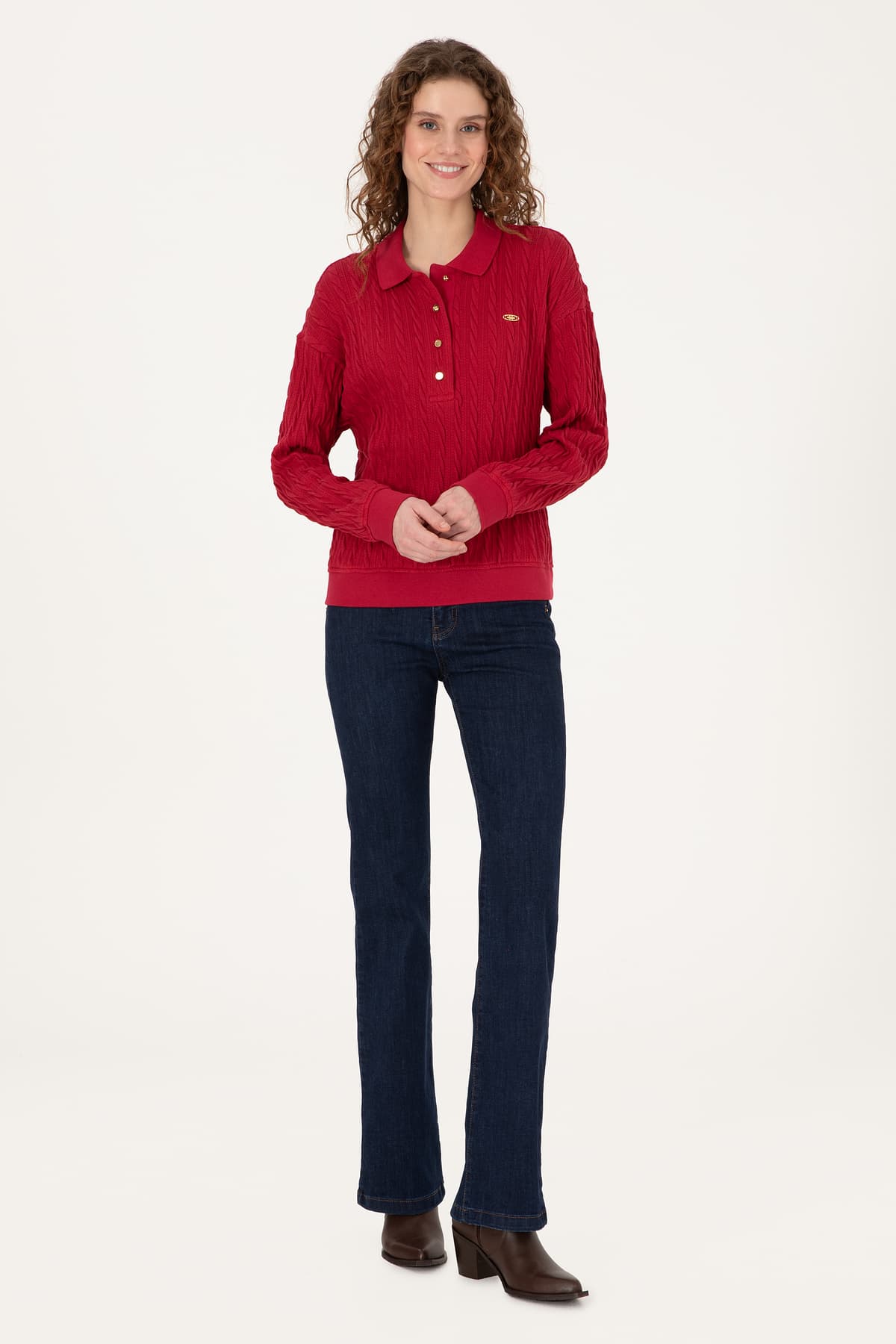 سوئیشرت زنانه U.S. Polo Assn. رنگ فرامبوآز تیره مدل 50313553-VR104 سوئیشرت زنانه U.S. Polo Assn. رنگ فرامبوآز تیره مدل 50313553-VR104