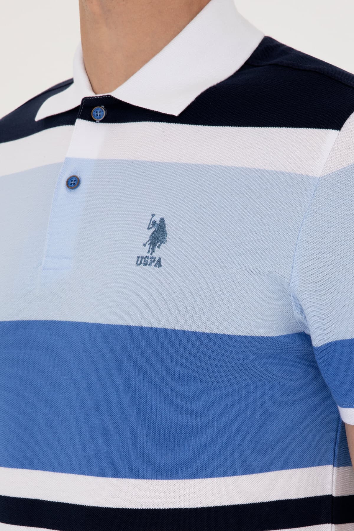 تیشرت مردانه U.S. Polo Assn. یقه پولو فیت معمولی نیلی مدل 50300046-VR028 تیشرت مردانه U.S. Polo Assn. یقه پولو فیت معمولی نیلی مدل 50300046-VR028