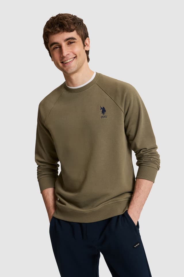 سویشرت مردانه U.S. Polo Assn. یقه گرد فیت معمولی ساده خاکی مدل 50329441-VR027 سویشرت مردانه U.S. Polo Assn. یقه گرد فیت معمولی ساده خاکی مدل 50329441-VR027