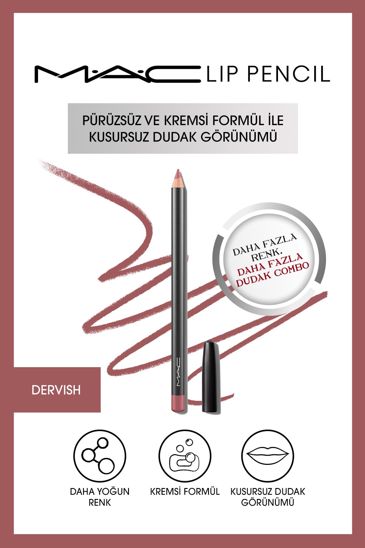 مداد لب Mac کرمی و ماندگار آلویی 1.45g مداد لب Mac کرمی و ماندگار آلویی 1.45g
