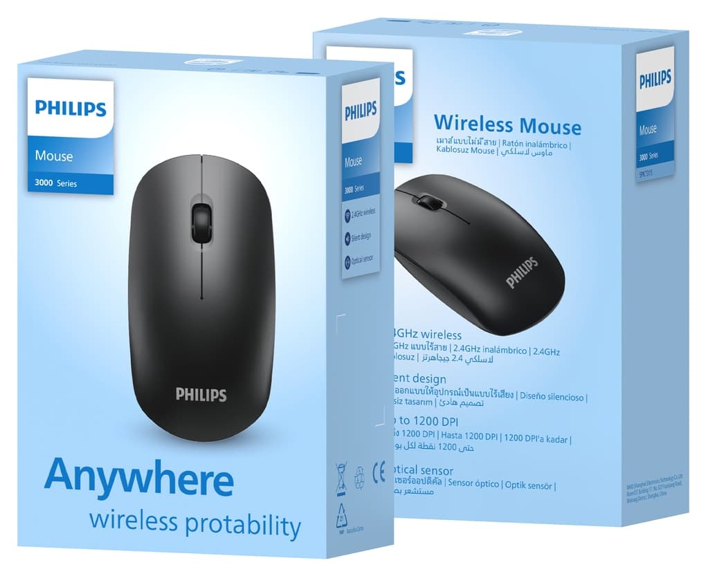 ماوس بیسیم بیصدا مشکی Philips مدل Spk7315 M315 ماوس بیسیم بیصدا مشکی Philips مدل Spk7315 M315